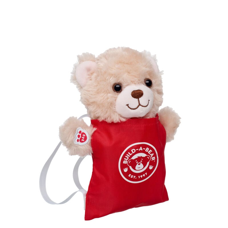 Mini Beans Red Toy Bear Carrier plush by Build-A-Bear