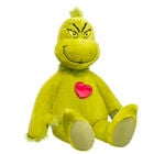 Giant Grinch plush with extra large heart by Build-A-Bear
