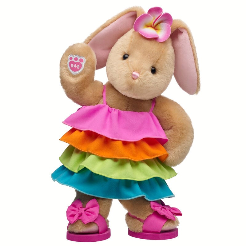 Pawlette Bunny Plush Summer Ruffle Dress Gift Set plush by Build-A-Bear
