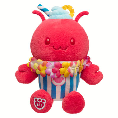 Fruit Punch Lobster Slushie Plushie with Lei Necklace