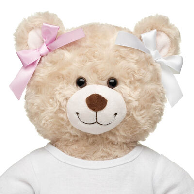 Pink & White Ribbon Bows 4 pc. 