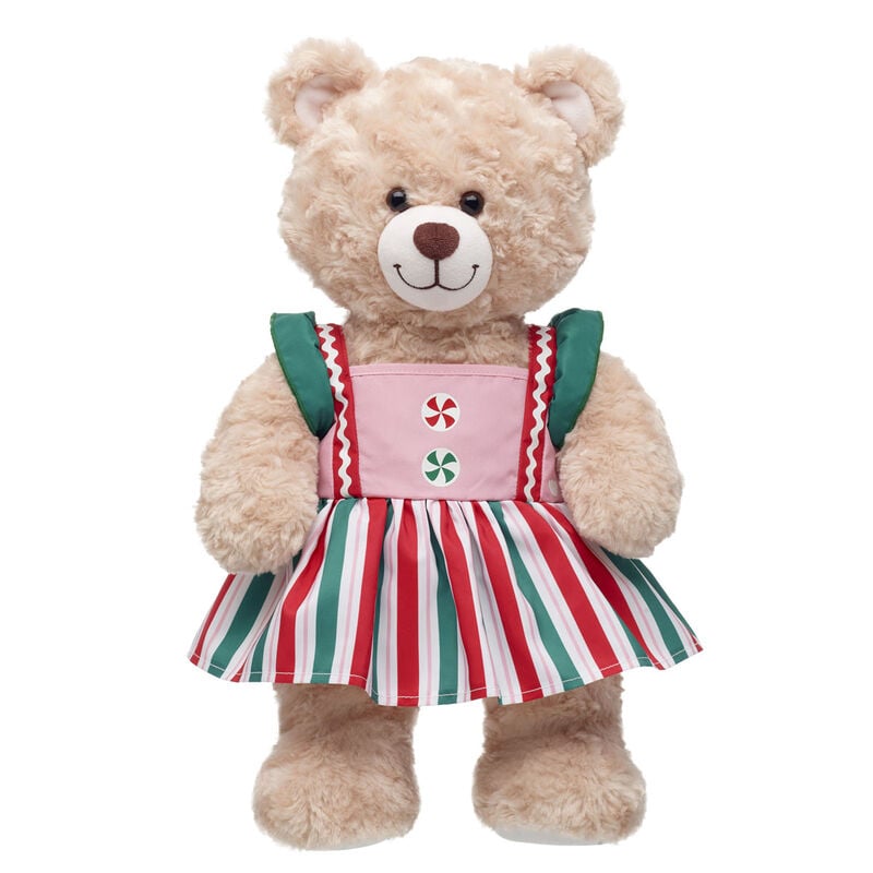 Peppermint Stripe Dress plush by Build-A-Bear