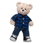 Happy Hugs Teddy Blue Plaid Gift Set
