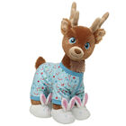 Santa's Reindeer Soft Toy Candy Cane Pyjamas and Slippers Gift Set 