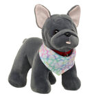 Promise Pets™ French Bulldog Soft Toy with Tie-Dye Hearts Bandana