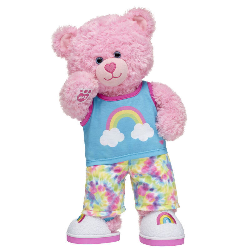 Pink Cuddles Teddy Bear Rainbow PJs Gift Set - Build-A-Bear Workshop
