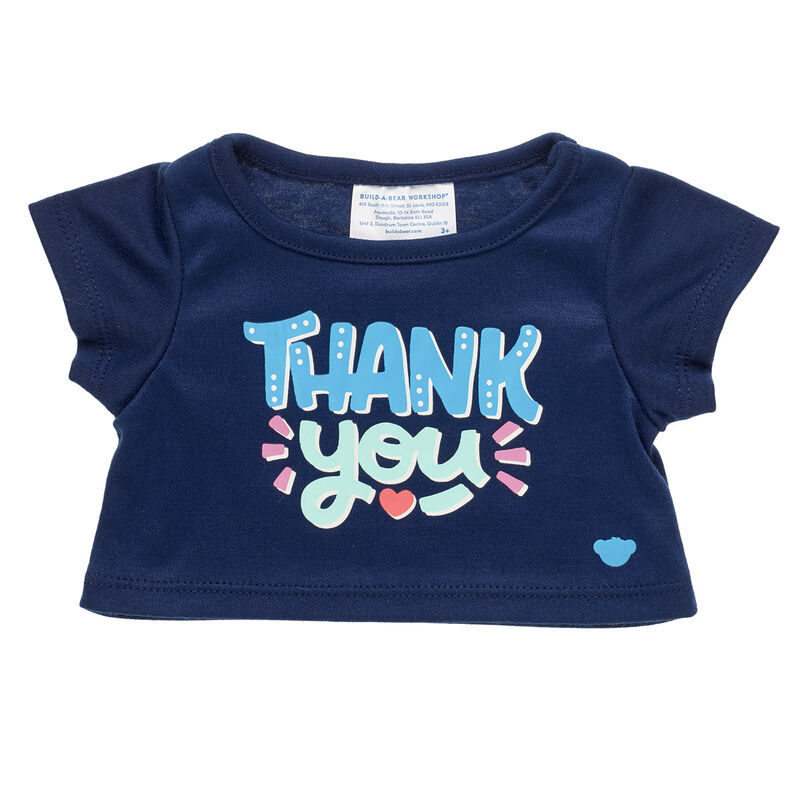 Navy Blue "Thank You" Plush Toy T-Shirt - Build-A-Bear Workshop&reg;