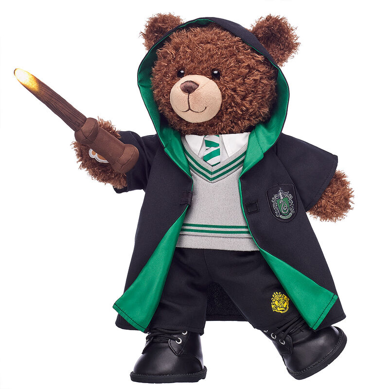 Harry Potter Bear Slytherin Gift Set with House Robe, Hogwarts Pants & Wand