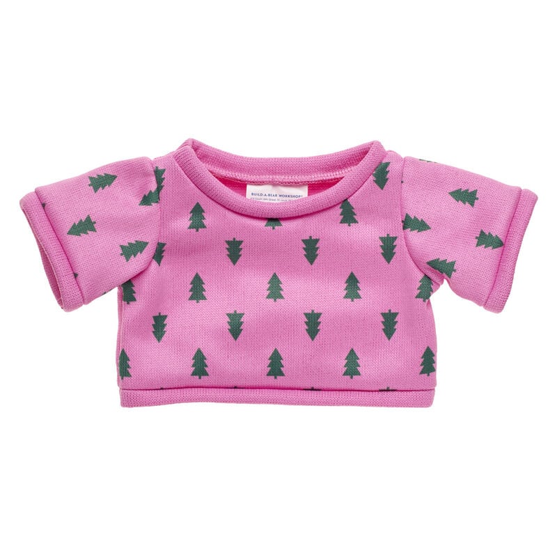 Pink and Green Christmas Tree Sweater for Stuffed Animals - Build-A-Bear Workshop®