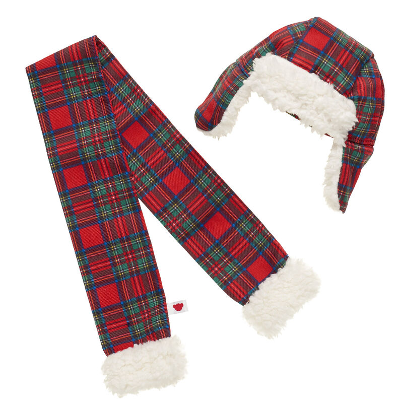 Tartan Hat and Scarf Set