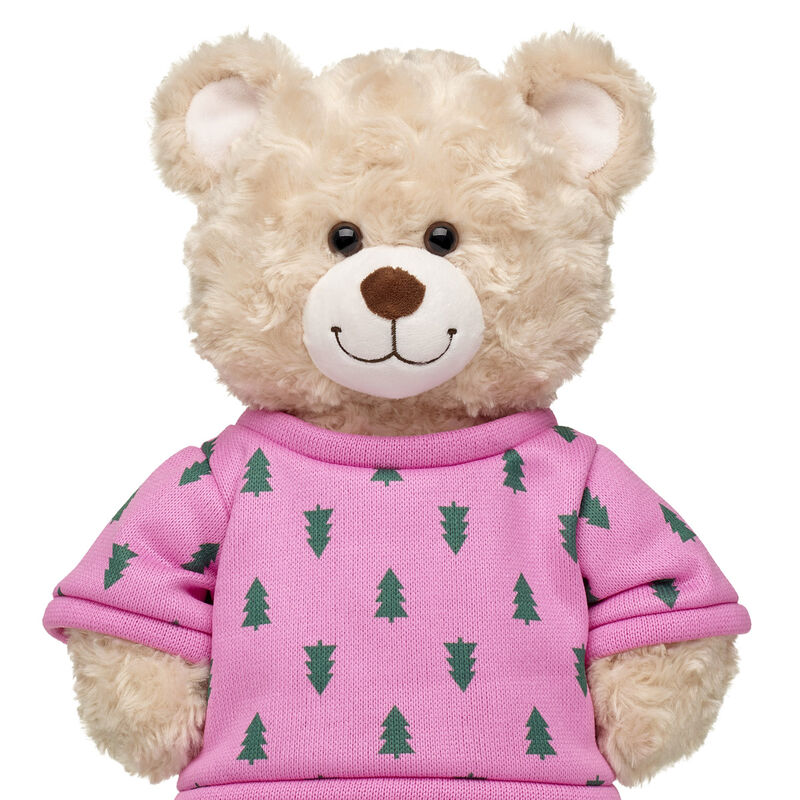 Pink and Green Christmas Tree Sweater for Stuffed Animals - Build-A-Bear Workshop&reg;