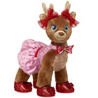 Santa's Reindeer Soft Toy Candy Cane Dress and Red Flats Gift Set 