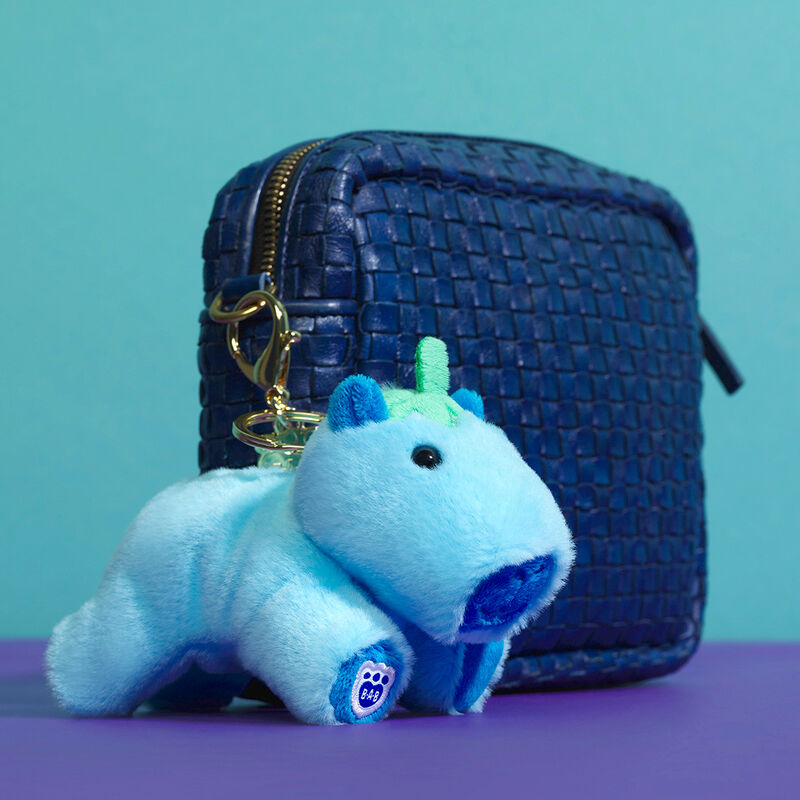 Blueberry Capybara Bag Charm plush by Build-A-Bear