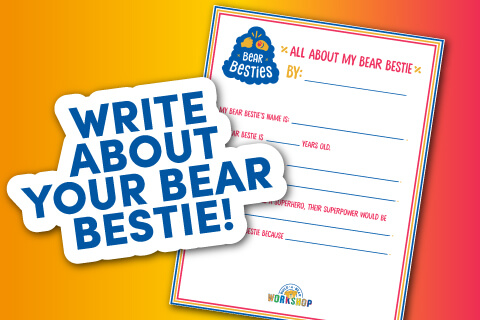 Write About Your Bear Bestie! Thumbnail of activity sheet