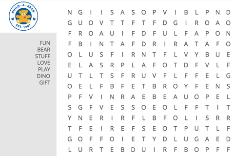 Build-A-Bear Word Search