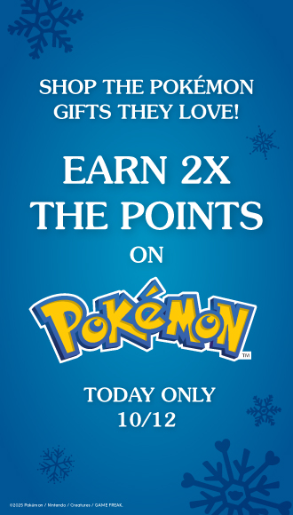 Today Only: Double Points on Pokémon 