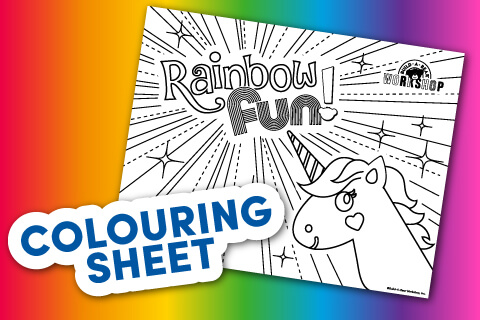 Coloring Sheet Thumbnail featuring a unicorn