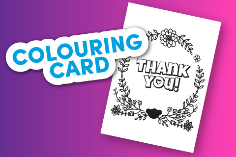 Thank you coloring card sheet