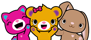 Three friends - Bearemy, Pawlette and Catlynn