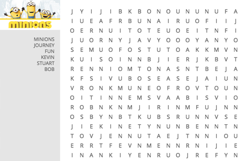 Minions Word Search