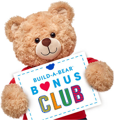 Bear Holding Sign - Build-A-Bear Bonus Club