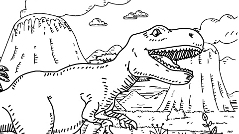 Dinosaur Coloring Sheet