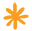 an orange asteric