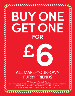 Build-A-Bear Workshop - Buy One, Get One £6
