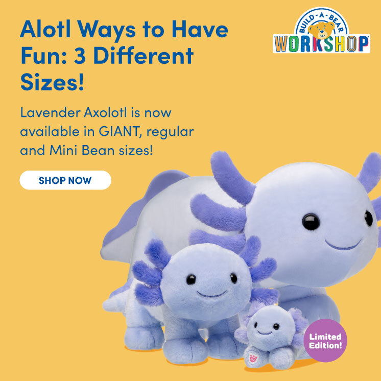 Lavender Axolotl 3 Sizes