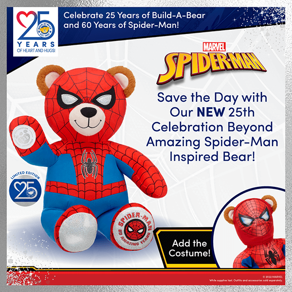 Spiderman - Build-A-Bear 25th Anniversary Collection