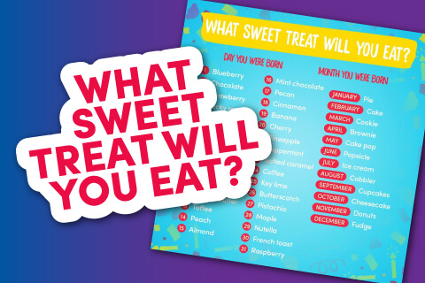 Activity Sheet - What sweet treat will you eat?