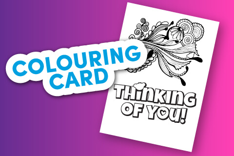 Thinking Of You Card with abstract shape