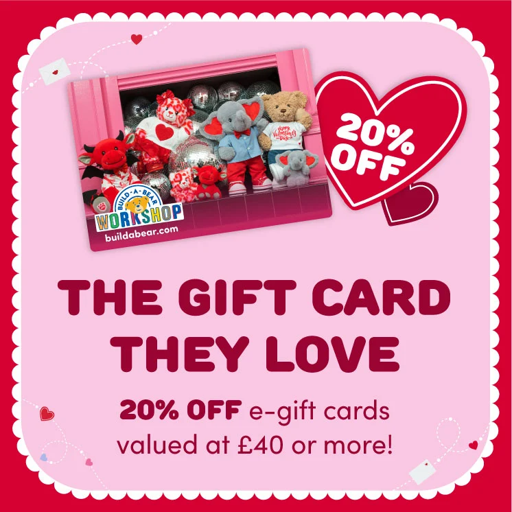 20% Off E-Gift Cards Valued &pound;40 or More!