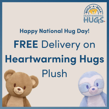 Free Delivery on Heartwarming Hugs Plush!