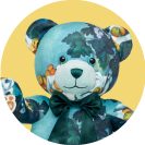 Teddy Bear with Monet print