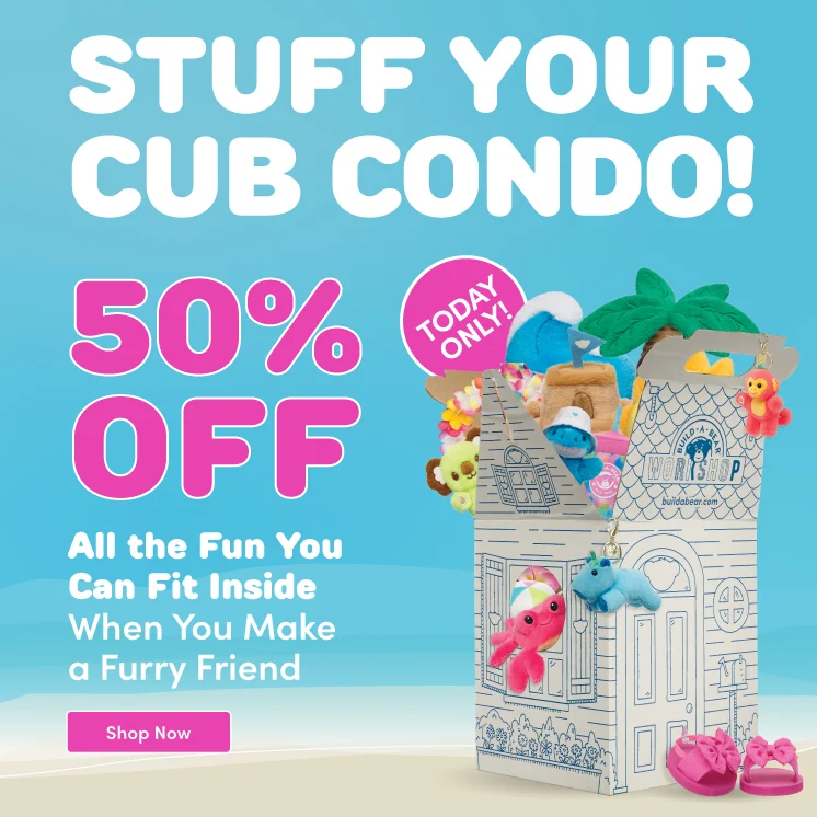 TODAY ONLY: 50% OFF All the Stuff in Your Cub Condo!
