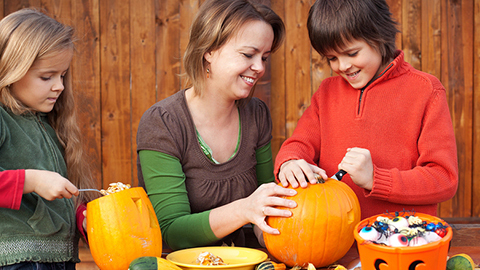 Cute Pumpkin Carving Ideas for the Whole Fam