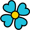 a blue flower