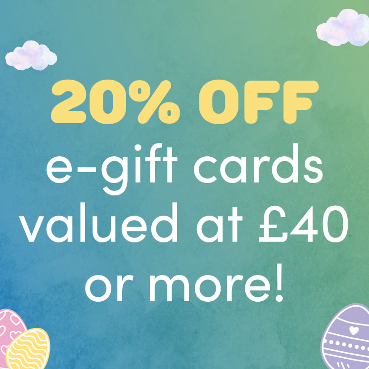 20% Off E-Gift Cards of &pound;40 or More!