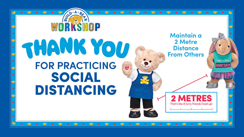 Build-A-Bear Experience - Practice Social Distancing Sign