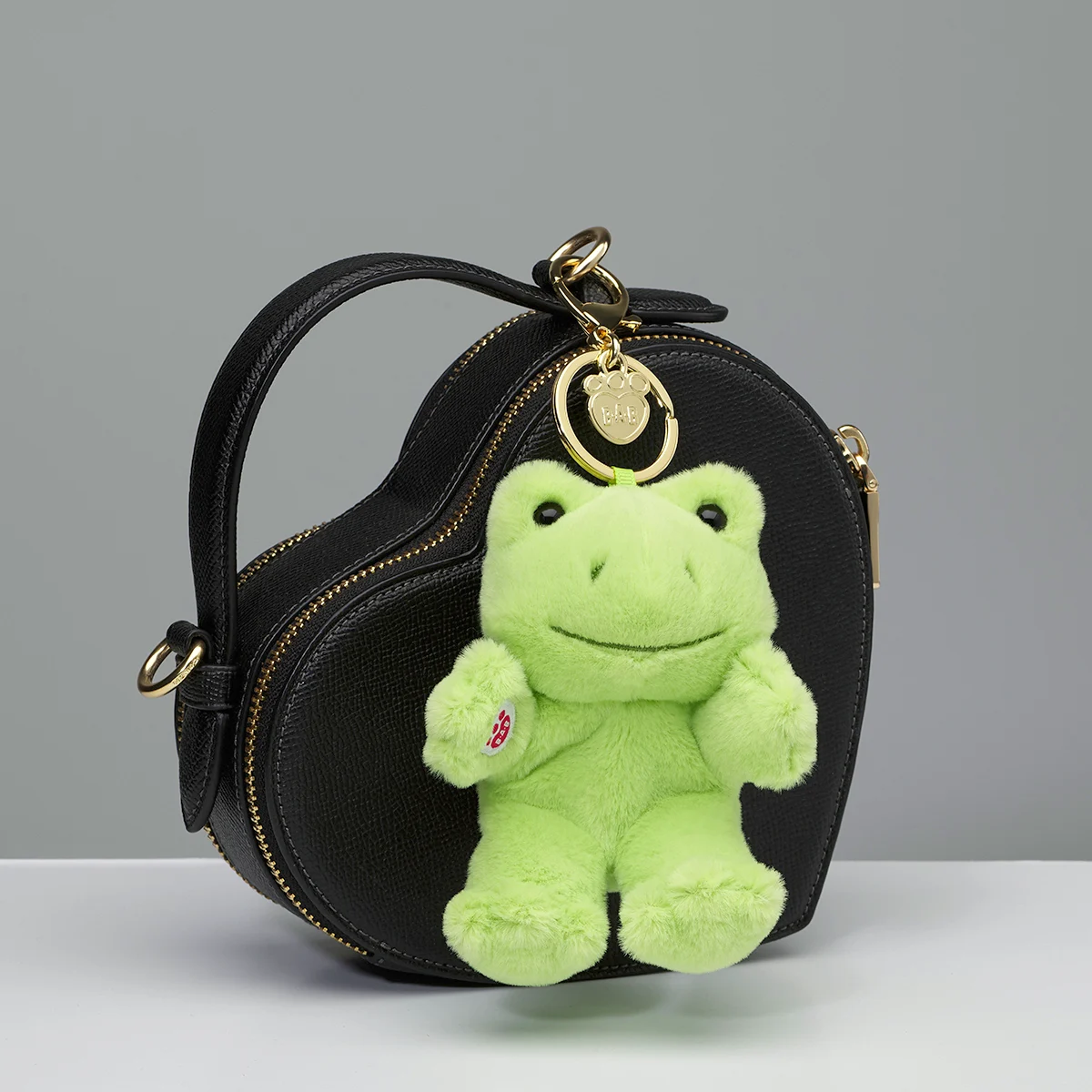 Spring Green Frog Plush Bag Charm