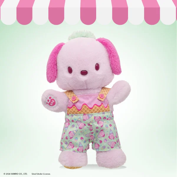 Sanrio&reg; Hello Kitty&reg; and Friends Strawberry Ice Cream Pochacco&trade; Plush with Overalls